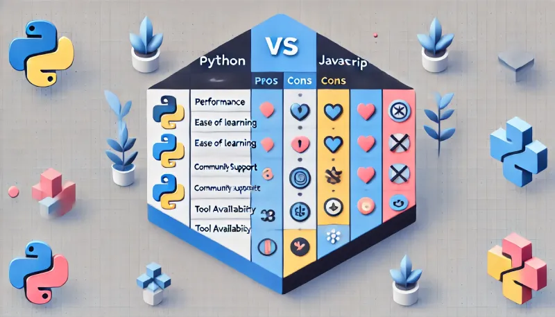 مزایا و معایب پایتون و جاوا اسکریپت 