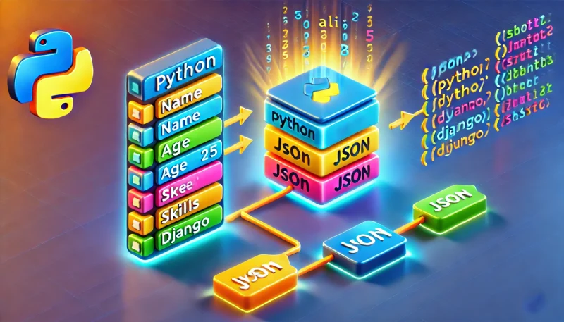 تبدیل دیکشنری پایتون به JSON (سریال سازی)