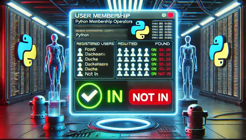 کاربرد Membership Operators در برنامه‌نویسی پایتون
