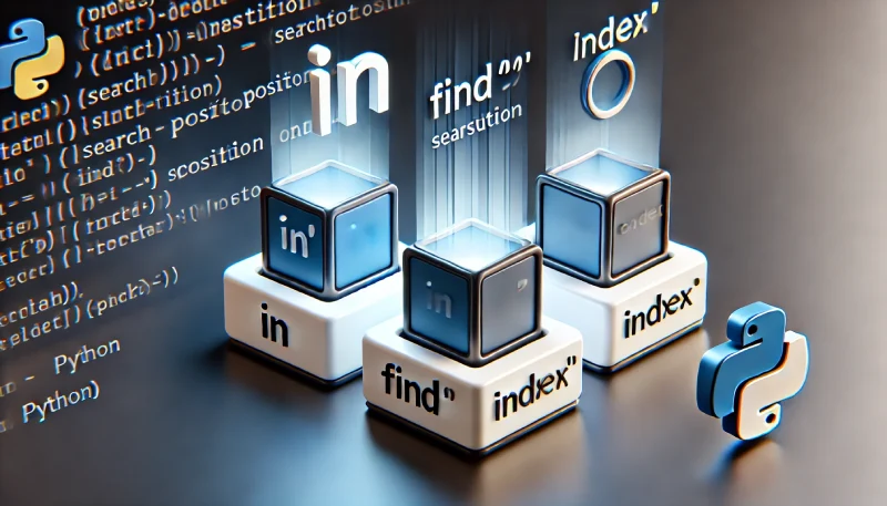 مقایسه in با find() و index()